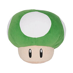 TOGETHER Peluche Champignon 1-Up 16cm Style Super Mario en Polyester Doux Blanc / Vert