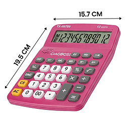 Acheter Avizar Calculatrice de Bureau 12 Chiffres avec Fonction Vocale et Écran LCD Rose