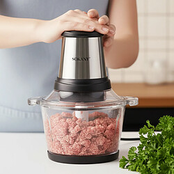 Sokany Hachoir Électrique 800W 2L avec Lames Inoxydable à Double Vitesse Gris