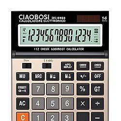 Avizar Calculatrice Électronique 14 Chiffres Compacte et Ergonomique pour Bureau et Comptabilité Noir pas cher