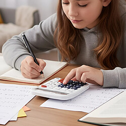 Avis Avizar Calculatrice Arithmétique Silencieuse 12 Chiffres avec Fonctions Mémoire Blanc