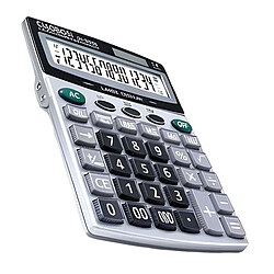 Avizar Calculatrice Électronique de Bureau 14 Chiffres Double Alimentation Gris