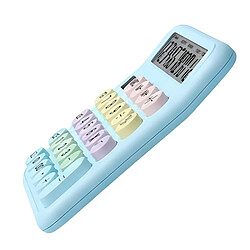 Avizar Calculatrice de Bureau 12 Chiffres Silencieuses Design Macaron Bleu