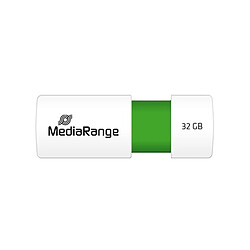 MediaRange Clé USB 2.0 32Go pour Transfert et Sauvegarde de Fichiers Blanc