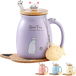 Vendos85 Mug Chat en Céramique Mignon pour Café et Thé 350 ml