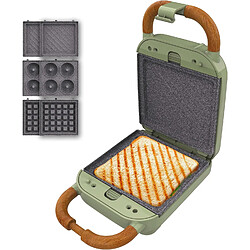 Machine à sandwich 3-en-1 700?W Cecotec Verte