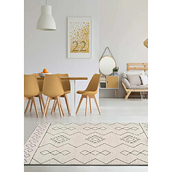 ATTICGO Tapis ethnique MALIKA blanc 140x200 cm