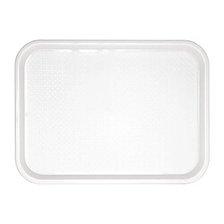 PLATEAU FAST FOOD EN PLASTIQUE OLYMPIA BLANC 345 X 265MM - Kristallon