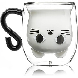 Vendos85 Tasse Chat Verre Double Paroi 250 ml – Cadeau Mignon