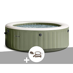 Kit spa gonflable Intex PureSpa Olive rond Bulles 6 places + Kit d'entretien