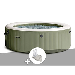 Kit spa gonflable Intex PureSpa Olive rond Bulles 6 places + Porte/verre