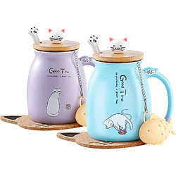 Vendos85 2 Mug Chat en Céramique Mignon pour Café et Thé 350 ml