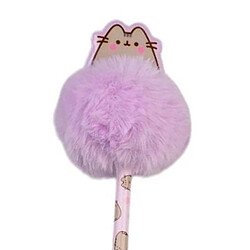 Pusheen Stylo avec Pompon Moelleux Ultra Doux 20cm Précision et Élégance Rose
