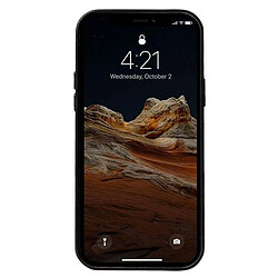 Crong Coque Essential Cover pour iPhone 12 Pro Max en Cuir Écologique Noir
