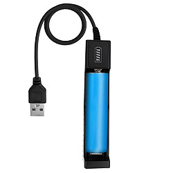 Avizar Chargeur Batterie Cylindrique USB 2A Universal avec Indicateur 4,2V Noir