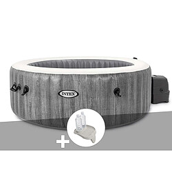 Kit spa gonflable Intex PureSpa Baltik rond Bulles 6 places + Porte/verre