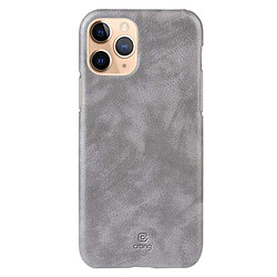 Crong Coque Essential Cover pour iPhone 11 Pro Max en Cuir Écologique Gris