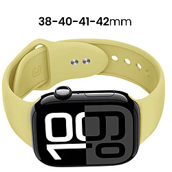 Acheter Crong Bracelet pour Apple Watch 38 / 40 / 41 / 42mm en Silicone Liquide Jaune