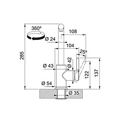Mitigeur avec douchette noir mat - 388565 - Lina L - FRANKE