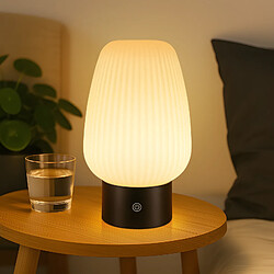 ZMH Lampe De Table Tactile Lampe De Chevet Blanche Ip44 Avec 3 Températures Pour Chambre Et Cuisine