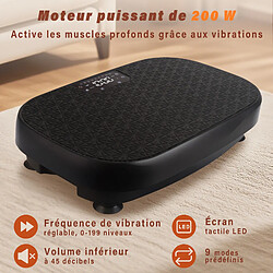 ZMH Plateforme Vibrante Fitness 199 Vitesses Réglables Convient Pour Le Fitness Avec Bandes De Résistanc