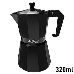 Acheter Cheffinger Cafetière Italienne 320ml 6 Tasses en Aluminium avec Poignée Ergonomique Noir