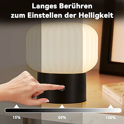 Acheter ZMH Lampe De Table Sans Fil Lampe De Chevet LED Avec 3 Températures Tactile à Intensité Variable Noir I