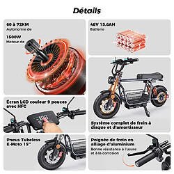 Avis Trottinette électrique iScooter DX5 15" 55Km/h Avec Carte NFC