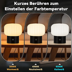 Avis ZMH Lampe De Table Sans Fil Lampe De Chevet LED Avec 3 Températures Tactile à Intensité Variable Noir I