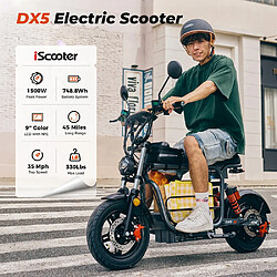 Trottinette Électrique iScooter DX5 1500W Batterie 48V 15,6Ah 55 km/h Autonomie 72 km