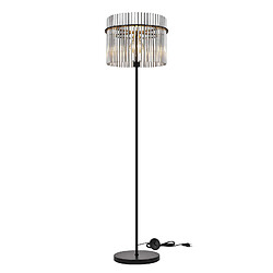 ZMH Lampadaire Salon Lampadaire Noir Lampadaire Métal Avec Interrupteur Au Pied E27 154cm