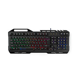 Nedis Clavier Gamer Filaire avec Support Téléphone Rétroéclairé LED Noir