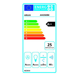 Groupe filtrant 52cm 553m³/h noir - AHG560BK - AIRLUX