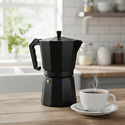 Avis Cheffinger Cafetière Italienne 560ml 12 Tasses en Aluminium avec Poignée Ergonomique Noir