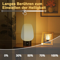 Acheter ZMH Lampe De Table Tactile Lampe De Chevet Blanche Ip44 Avec 3 Températures Pour Chambre Et Cuisine