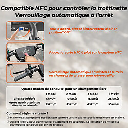 Acheter Trottinette électrique iScooter DX5 15" 55Km/h Avec Carte NFC