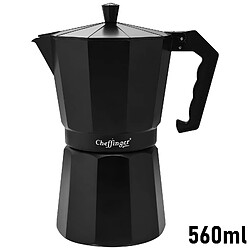 Acheter Cheffinger Cafetière Italienne 560ml 12 Tasses en Aluminium avec Poignée Ergonomique Noir