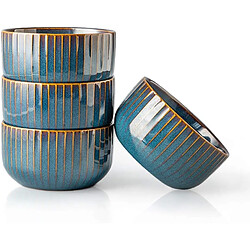 Vendos85 Bol à céréales en porcelaine bleue 11,5 cm