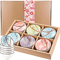 Vendos85 Bols à céréales en céramique motif fleurs de cerisier