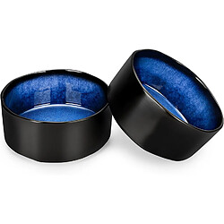 Vendos85 Bol en céramique noir et bleu 900 ml