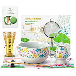 Vendos85 Set de cérémonie matcha 7 pièces avec bol et fouet