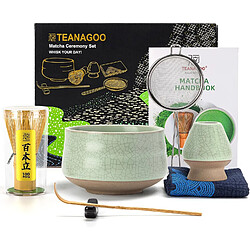 Vendos85 Set de cérémonie du thé matcha japonais 7 pièces vert