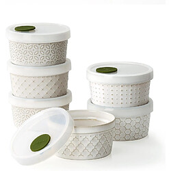 Vendos85 Ramequins Céramique 118?ml avec Couvercles Silicone