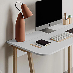 Avis Pegane Bureau Table d'odinateur Table de travail coloris Blanc - Hauteur 75 x Longueur 120 x Profondeur 60 cm