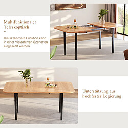 Avis DZMDIP Table à Manger Escamotable - 4-6 Personnes - Alliage Haute Résistance - Style Moderne