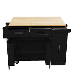 STILVORA Îlot de cuisine en Panneaux De Fibres+métal rabattable 110x46x90,5cm