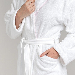 Avis Cotton & Co Peignoir de bain uni col châle à bourdon 450 gsm