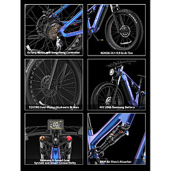 Acheter Vélo électrique DUOTTS E26 750W Suspension intégrale Bleu