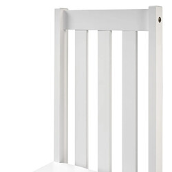 Pegane Lot de 2 chaises de salle à manger en bois massif coloris Blanc - Longueur 39 x Hauteur 99 x Profondeur 44 cm pas cher