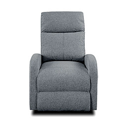 Pegane Fauteuil de relaxation inclinable manuel en tissu gris - Hauteur 95 x Longueur 95 x 97 cm